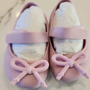 Crocs Brooklyn Bow Mary Jane Flats Pink Infant Size 5 NEW